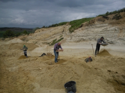 Der Arbeitskreis im Einsatz: Rene, Manfred und Thomas.